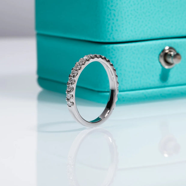 GK Moissanites 1.9MM D Color Moissanite Diamond Band Ring