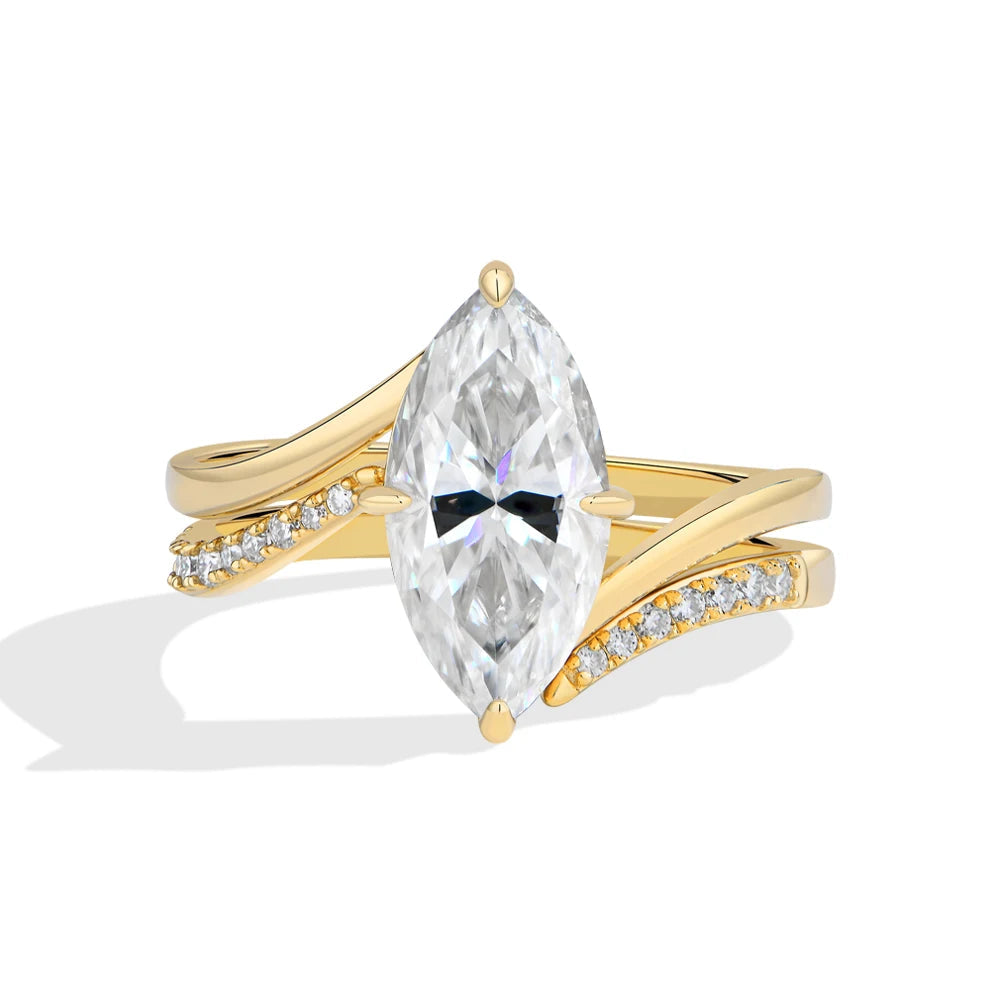 3 CT Marquise Cut Moissanite Engagement Ring