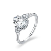 VVS1 D Color Pear Shaped Moissanite Engagement Ring | 2CT.