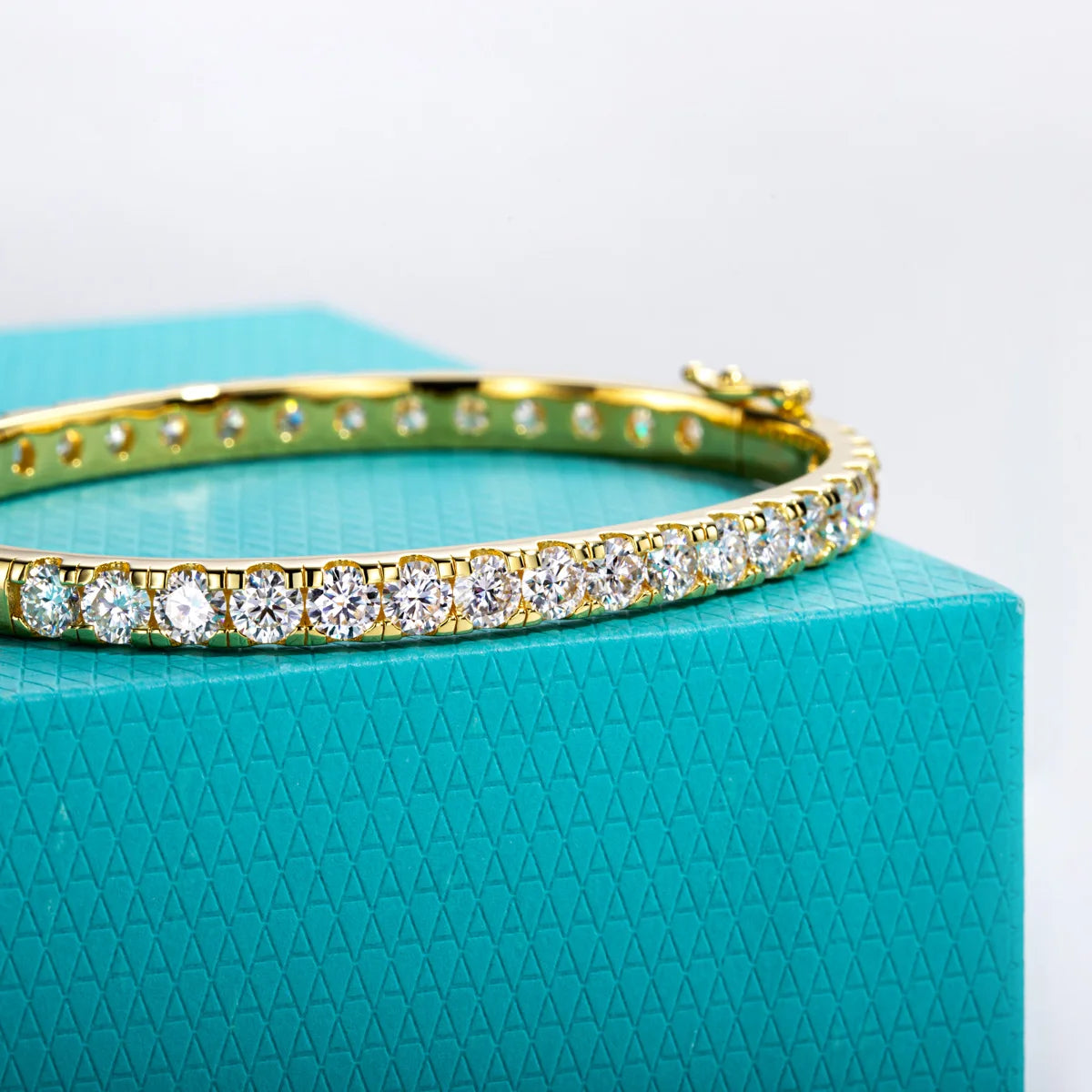 4 MM Moissanite Tennis Bangle Bracelet